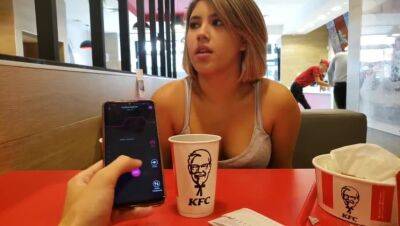 KFC public lush control and creampie in the bathroom - xxxfiles.com