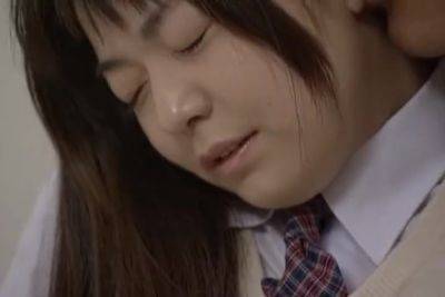 With Cum - Handcuff Japanese Teen Git Her Face Coved With Cum - hotmovs.com - Japan