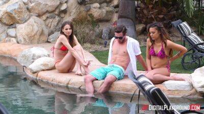 Bridgette B - Keiran Lee - Gorgeous Spanish damsel in high heels screwed by the pool - xtits.com - Spain